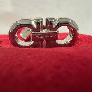 Salvatore Ferragamo dark silver cufflinks